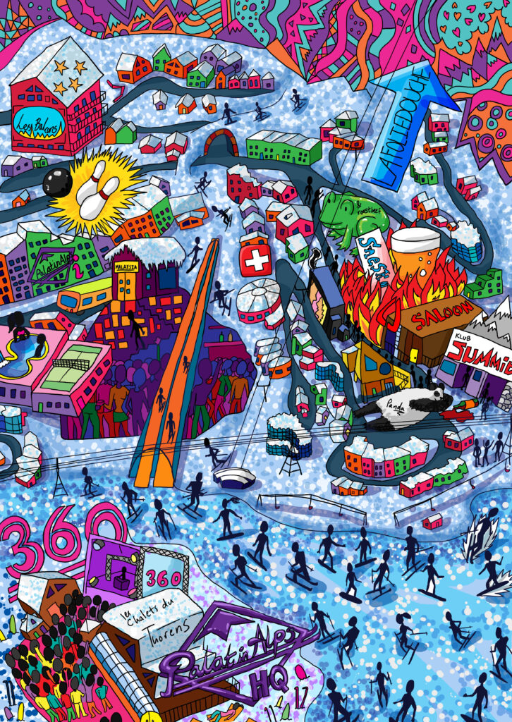 Val Thorens Map poster