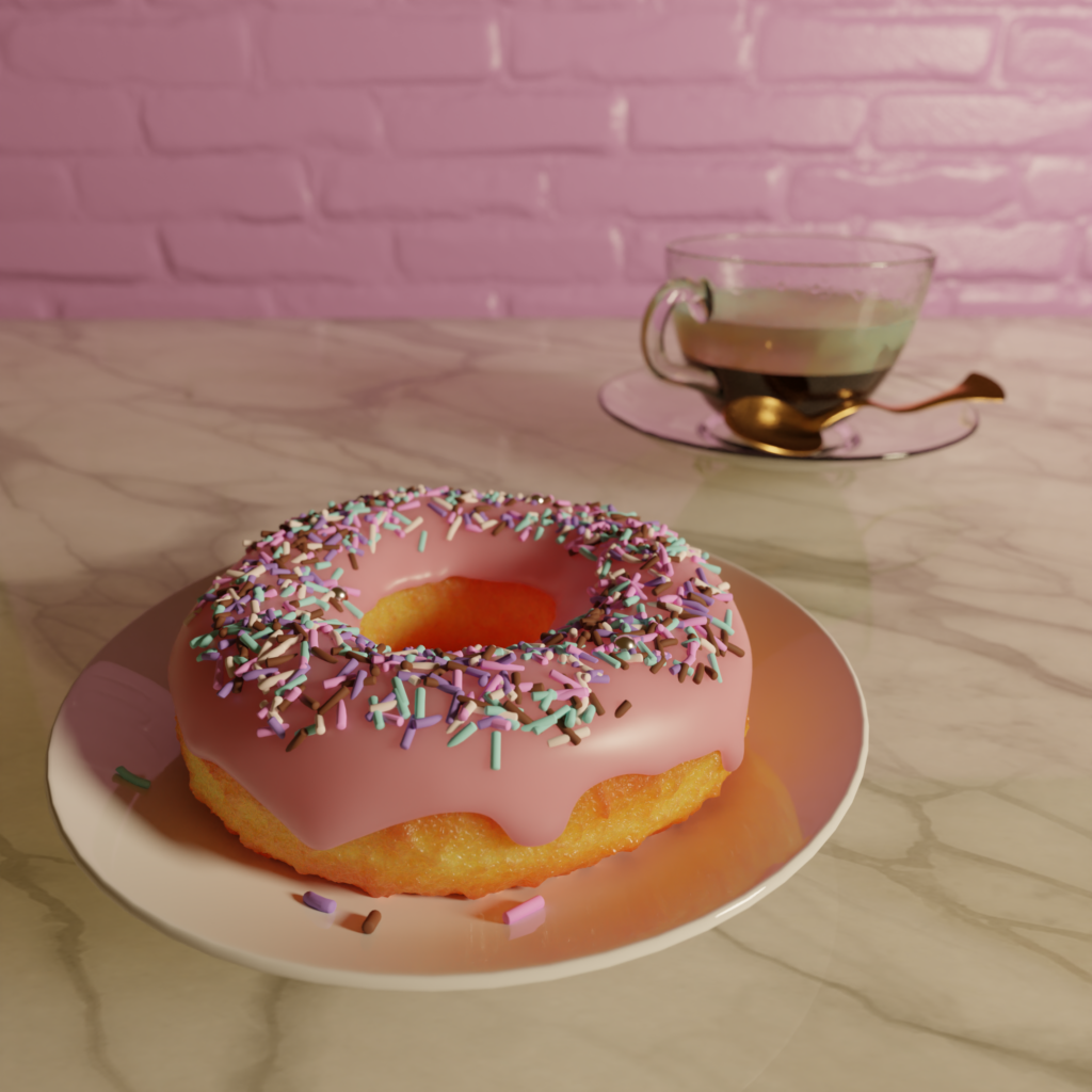 Blender Doughnut and coffee