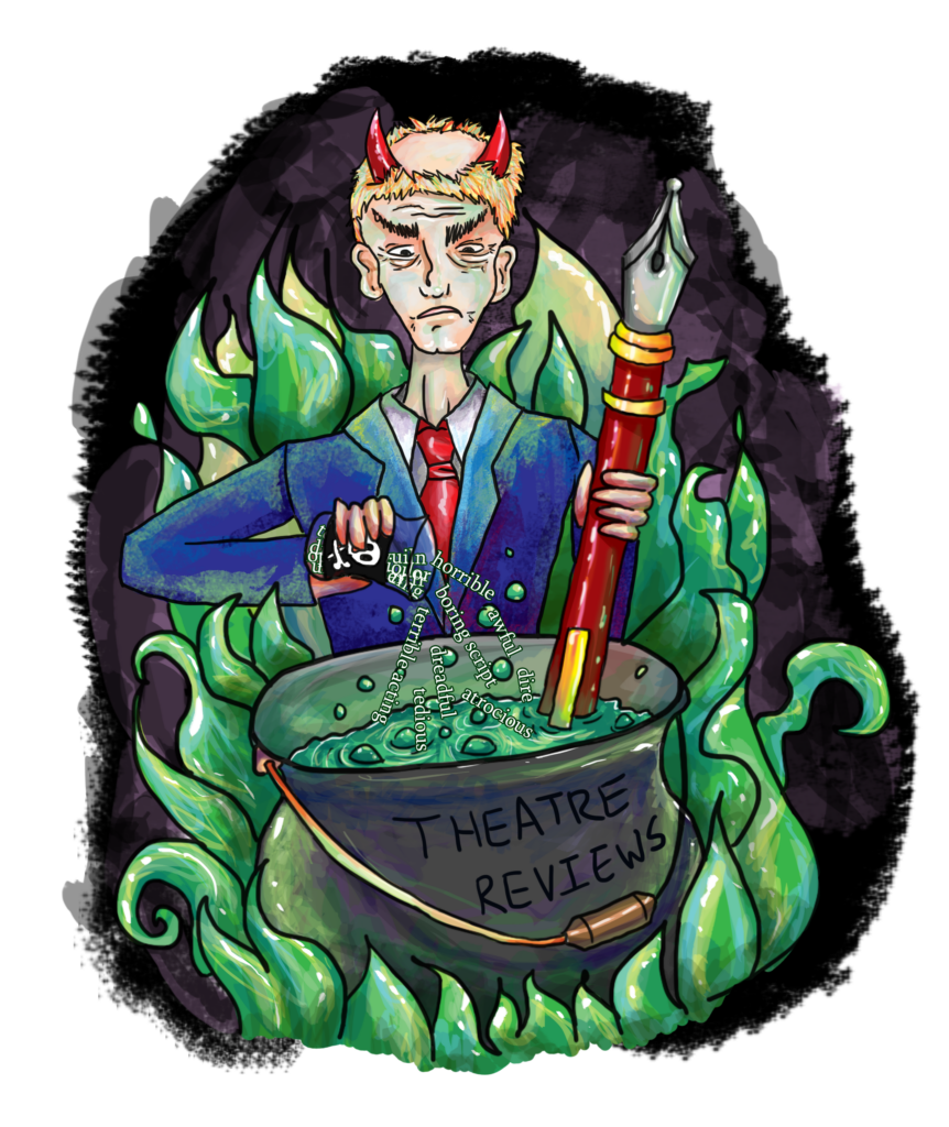 Digital drawing demonic theatre reviewer