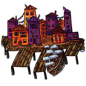 City asset from video game Grimm's Tales